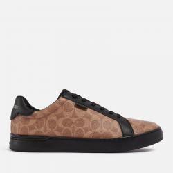 Coach Lowline Signature Printed Coated-Canvas Trainers - UK 8
