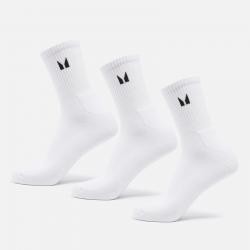 MP Unisex Crew Socks (3 Pack) - White - UK 6-8
