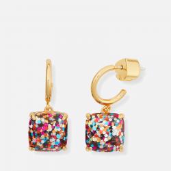 Kate Spade Mini Gold-Plated Resin Hoop Earrings