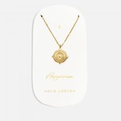 Katie Loxton Happiness Coin 18-Karat Gold-Plated Necklace