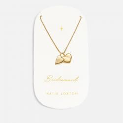 Katie Loxton Bridesmaid Charm 18-Karat Gold-Plated Necklace