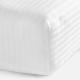 ESPA White 100% Cotton Sateen Stripe Fitted Sheet - Single
