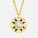 Estella Bartlett Gold-Plated Quilted Pattern Round Pendant