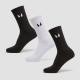 MP Unisex Crew Socks (3 Pack) - Black/White - UK 2-5
