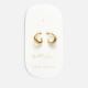 Katie Loxton With Love Signet 18-Karat Gold-Plated Hoop Earrings