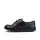 Kickers Youth Kick Lo Leather Shoes - Black - 4