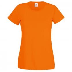 Fruit of the Loom Lady-Fit Valueweight T Orange bomull Small Dam