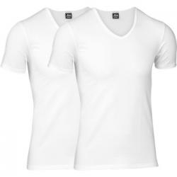 JBS 2P Organic Cotton V-Neck T-shirt Vit ekologisk bomull Large Herr