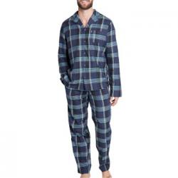 Jockey Woven Pyjama Blå/Ljusblå Large Herr