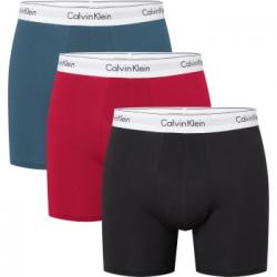 Calvin Klein Kalsonger 3P Modern Cotton Stretch Boxer Brief Röd/Blå bomull Medium Herr