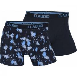 Claudio Kalsonger 2P Cotton Trunks Blå/Ljusblå bomull X-Large Herr