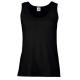 Fruit of the Loom Lady-Fit Valueweight Vest Svart bomull X-Large Dam