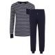 Jockey Cotton Nautical Stripe Pyjama Marin Randig bomull XX-Large Herr