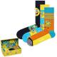 Happy socks Strumpor 3P Sponge Bob Gift Box Gul mönstrad Strl 36/40