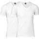 JBS 2P Organic Cotton V-Neck T-shirt Vit ekologisk bomull Medium Herr