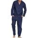 Panos Emporio Organic Cotton Pyjama Set Navy bomull Large Herr