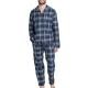 Jockey Woven Pyjama Blå/Ljusblå Large Herr