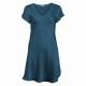 Lady Avenue Pure Silk Nightgown With Lace Petrol silke Small Dam