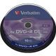 Verbatim DVD+R DL, 8x, 8,5 GB/240 min, 10-pack spindel, AZO