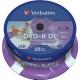 Verbatim DVD+R DL, 8x, 8,5 GB/240 min, 25-pack spindel, AZO, printable
