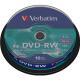 Verbatim DVD-RW, 4x, 4,7 GB/120 min, 10-pack spindel, SERL