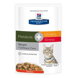 Hill's Prescription Diet Feline c/d Urinary Care + Metabolic Chicken 12x85 g